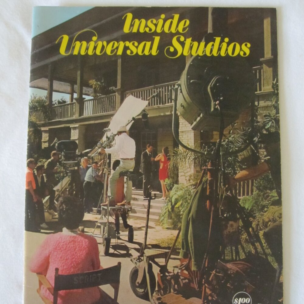 1968 Inside Universal City Studios Tourist Guidebook w/ Foldout Map Poster
